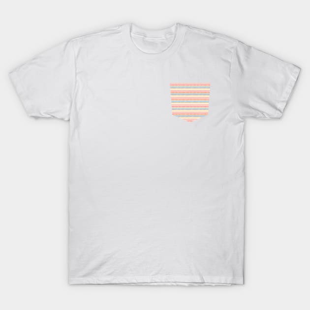 Pocket - Marker Colorful Stripes T-Shirt by ninoladesign